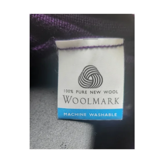 Purple 100% Wool Sweater by Wool Mark - Picture 3 of 3